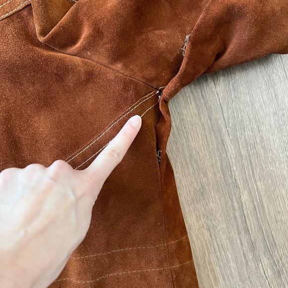 Vintage Genuine Leather Sueded Split Cowhide Jacket by Grais Sz 40 - Picture 8 of 17